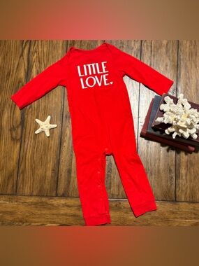 Cat & Jack Red “Little Love” Romper